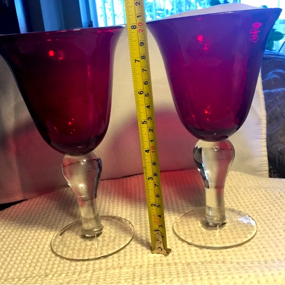 Artland Statue Ruby Wine Glasses - Set of (2)